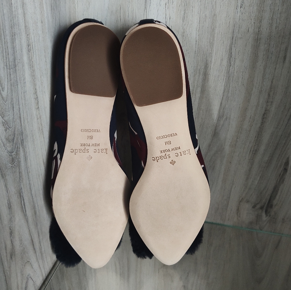 Kate Spade New York Elen Fox  Flats with Faux Fur Accent SZ 8 New In Box - Picture 6 of 8
